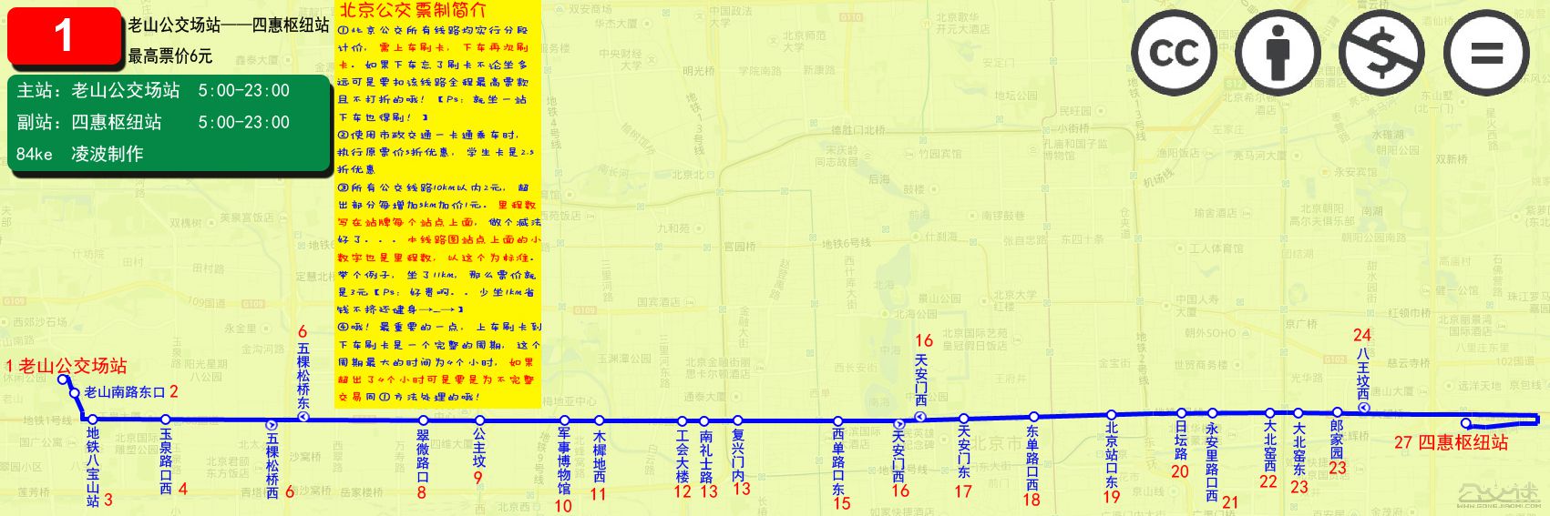 北京公交1路线路图}}